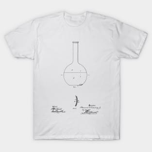 Chemical Flask Vintage Patent Hand Drawing T-Shirt